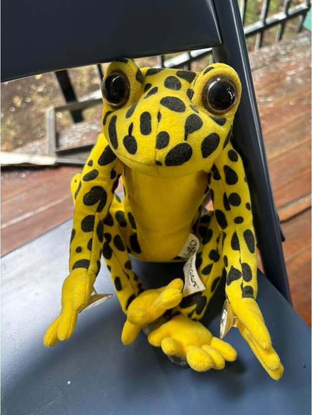 24K Company Frog Culture Yellow Spotted Frog Plush